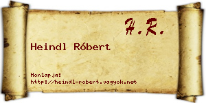 Heindl Róbert névjegykártya