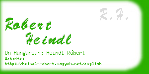 robert heindl business card